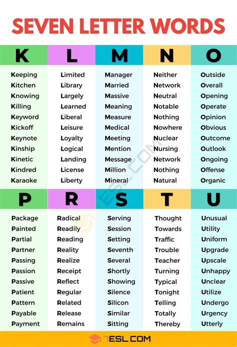 7 letter words containing these letters.